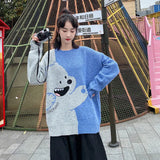 Sweater Men Women Clothing Outerwear Knitted Kawaii Clothes Harajuku Cropped Jumper Pull Tops Sweaters Long Sleeve