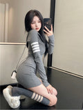 Y2k Mini Dresses For Women 2021 Clothing New Fall Sexy Korean Fashion Clothes For Womens Gothic Kawaii Hoodies Long