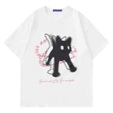 Kitten Print Letter Oversized T-shirtOutfit