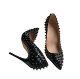 women shoes rivets female wedding womens shoes heels ladies high heel spring autumn 8-12 cm 33-45 MD008