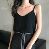 Womens Tank Tops Sleeveless Blouse Tee T shirts Summer 2021 Sexy Vest Camisole Sexy V-Neck Crop Top White Blue
