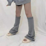 Zingj Subculture New Pure Color Knitting Pile Pile Socks Set Female Japanese And Korean Jk Foot Socks Set Versatile Leg Tube Socks-Outfit