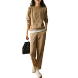 Suit 2025 New Women's Fake Two Splicing Tat + Tight Waist Trousers Two Sets Of Women's