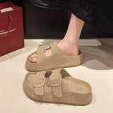 Korean Version Of The Beach In The Summer Of 2025, Thick-Bottomed Slippers Slacker Slacker Pedal