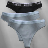 3PCS/Set M-XL Women's Thong Cotton Female Underpants Letter Waist Underwear Sexy Women's Panties Lingerie Thongs