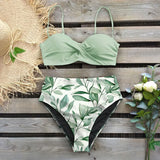 Bikini 2021 Female Swimsuit Women Swimwear Thong Push Up Bikinis Set High Waist Swimming Suits Ruffled Bathing
