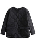 2022 New Loose Long Sleeve Cotton Coats Fashion Casual Button Pocket Winter Jacket Women Basic Light Warm Female