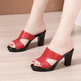 Thick-Heeled Sandals For Women In 2023 Summer New Thick-Soled Waterproof Platform Fish Mouth Small Size 3233 Fashion