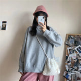 Spring Autumn Woman's Hoodies Oversize Female Loose Cotton Solid Thin Sweatshirts Lady
