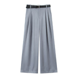 Women's Clothing 2025 New Fashion Comfortable With Belt High-Rise Double-Folded
