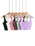 Summer Women Sexy Sleeveless Tops Fashion Short Square Collar Tank Tops 6