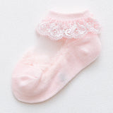 0 to 6 Yrs Toddler Baby Child Girls Ruffle Lace Ankle Cotton Dress Socks Princess Summer Cotton Eyelet Flower