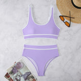 2025 New Sexy Swimsuit Female Bikini Split Color Multicolor