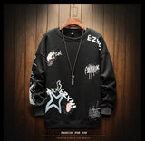 Men Sports Shirt Loose Hip-Hop Street Fashion Men Personality Patchwork Letter Print Casual Shirt Without