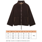 Women's Autumn And Winter Fashion Colliding Splicing Lead Resin Zipper To Keep Warm Imitation Lamb