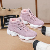 Ankle Boots Women Fashion High top Casual Women Shoes Platform boots Thickened Warmth Woman flat Shoes botas de