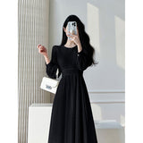 Long Sleeves White Midi Dresses for Women 2023 New Autumn French Elegant Fashion Evening Wedding Party Robe Female