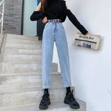 Zingj Female 2024 New Autumn Korean Version Loose Straight Versatile Radish High Waist Show Thin Dad Pants Tide-Outfit
