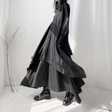 White Blouse Women Oversized Gothic Korean Fashion Black Streetwear Y2k Shirts Female Asymmetrical Alt Clothes