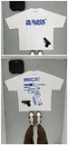 Men's T-Shirt Y2K Short-Sleeved Men's Former Dormitory Hip-Hop Loose Letter Printing Handsome Fried Street Round Collar Cotton Oversized