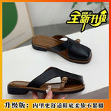 Fragrant Temperament Bag Head Half Slippers Women 2025 Summer Version Of High-Slip Shoes Wearing