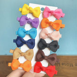 Grosgrain Ribbon Bowknot Hairpins For Cute Girls Colorful BB Hair Clips Mini Barrettes Headwear Kids Hair
