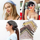 Hair Scarf Scrunchies Vintage Triangle Bandanas Hairband Headband Without Clips Elastic Hair Bands Headwrap