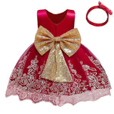 Baby Kids Dresses For Girls Embroidery Infant Girl Birthday Party Dress Ball Gown Christening Dress for Baby Girl