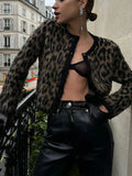 Leopard Printed Short Cardigan- Outfit
