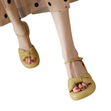 2025 Summer One Word With Waterproof Platform Platform Roman Sandals Women's