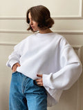 Loose Sweatshirt Street Solid Color Polar