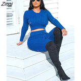 Fall Black Ribbed 2 Two Piece Sets Womens Outfits 2022 Hooded Long Sleeve Crop Top And Pants Ladies Casual Matching