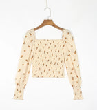 Spring Pine Printed Long Sleeve Shirt