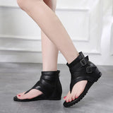 Women's Slope Sandals Summer 2024 New High-Top Women's Shoes With Heightened Herringbone Toe Roman