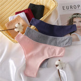 Cotton Panties Women's Thong Briefs Cotton Underwear Sexy Lingerie Panties Female Underpants G-String Girl