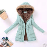 winter military coats women cotton wadded hooded jacket medium-long casual parka thickness plus size XXXL quilt snow