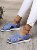 Women's Shoes Flat-Soled Sandals Summer New Flying Weaving Hot Drill Breathable Large Size Leisure Drill Sandals Large Size