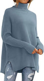 Zingj Autumn / Winter Turtleneck Sweater Female Lazy Wind Bat Sleeve Loose Fashion Head Sweater-Outfit