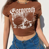 Zingj Short Short-Sleeved T-Shirt Female Sexy Sexy Girl European Top Tide A Hair-Outfit