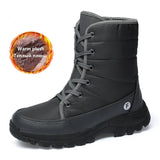 Outdoor Men Boots Winter Snow Boots For Men Shoes Thick Plush Waterproof Slip-Resistant Keep Warm Winter Shoes Large Size