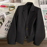 Green Short Blazer Woman 2025 Early Autumn New Design Temperament Small Casual Suit