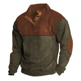 And Winter New Men's Outdoor Jacket Corduroy Leisure Collar Long
