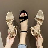 2025 New Female Summer Fairy With Web Celebrity Roman Shoes With A