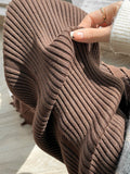 Tassels Wide Leg Knitted Pants Women Winter Stripe Loose Trousers Femme Casual Full Length Warm Sweater Pants