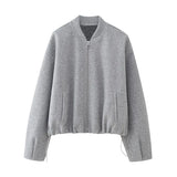 2025 New Women's Fashion Casual Card Buckle Soft Pilot Jacket