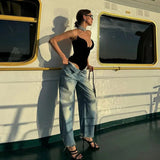 Velvet Black Busiter Asymmetrical Corset Top- Outfit