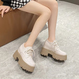 2025 New British Wind Academy Small Leather Shoes Women's Thick Sole Leather Belt Happy Shoes Retro Comfortable Women's