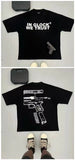 Men's T-Shirt Y2K Short-Sleeved Men's Former Dormitory Hip-Hop Loose Letter Printing Handsome Fried Street Round Collar Cotton Oversized
