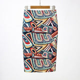 Waist Floral Print Skirts Vintage Elegant Office Lady Bodycon Skirt 2019 Women Summer Pencil Skirt Korean