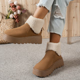 Bottom Plus Thick Winter Snow Boots Women's Fur Integrated 2025 New Waterproof Short To Keep Warm And Velvet Women's
